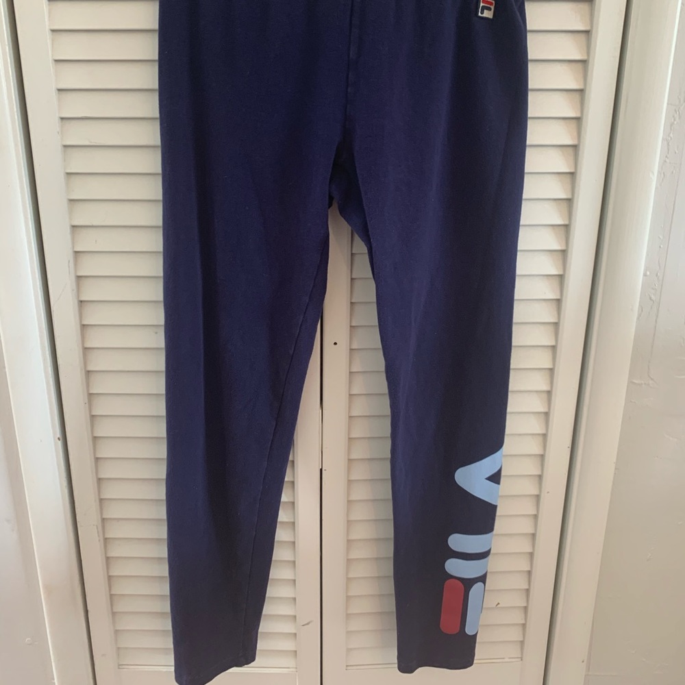 DARK BLUE FILA LEGGINGS SIZE SMALL
